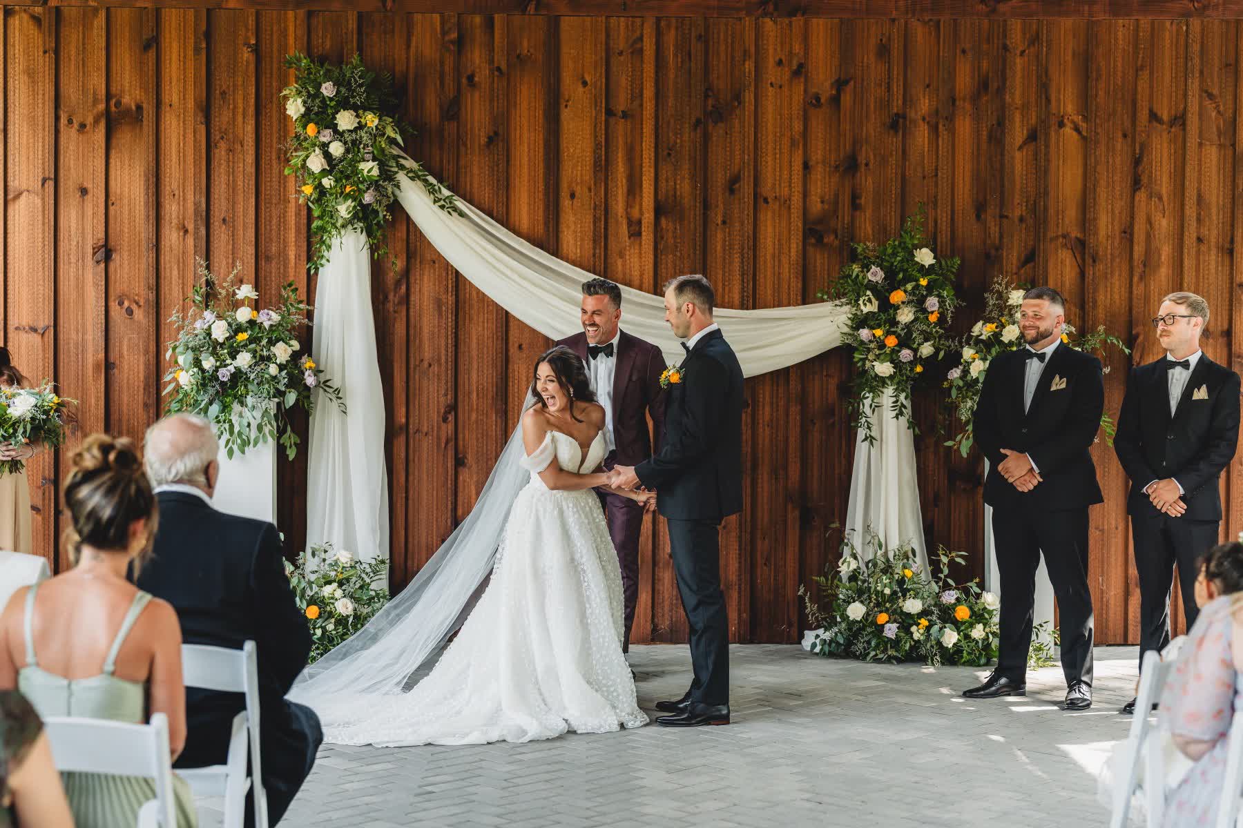 Jeff Maeck performing a wedding ceremony